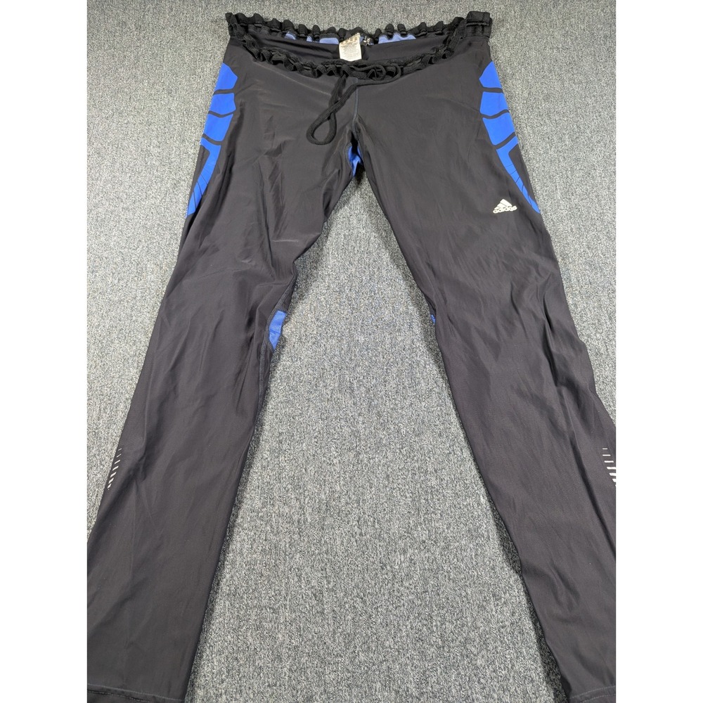 Adidas Climacool Running Pants Womens 3XL Black Blue Reflective Athletic legging